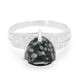 Snowflake Obsidian Silver Ring