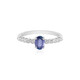 Unheated Tanzanite Silver Ring