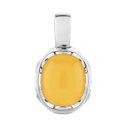 Milky Baltic Amber Silver Pendant (dagen)