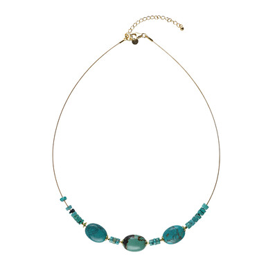 Turquoise Stainless Steel Necklace