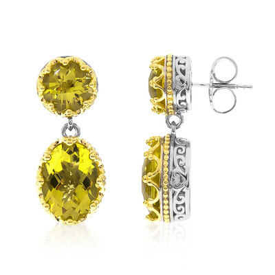 Ouro Verde Quartz Silver Earrings (Dallas Prince Designs)