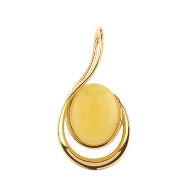 Milky Baltic Amber Silver Pendant (dagen)