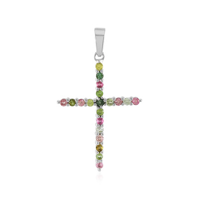 Fancy Tourmaline Silver Pendant