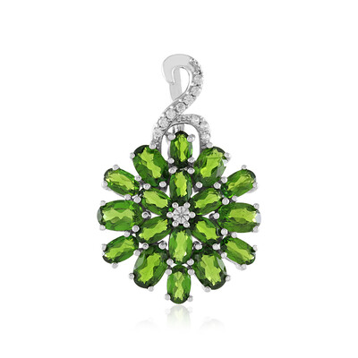 Russian Diopside Silver Pendant