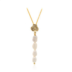 White Freshwater Pearl Silver Necklace (Joias do Paraíso)