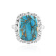 Mojave Blue Copper Turquoise Silver Ring (Faszination Türkis)