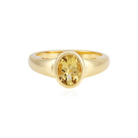 Yellow Beryl Silver Ring