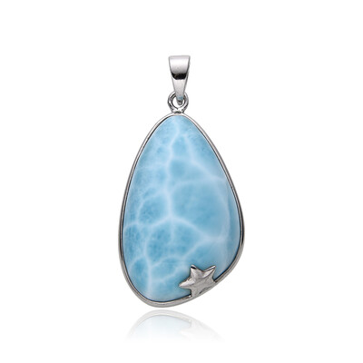 Larimar Silver Pendant