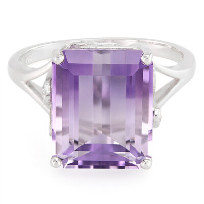 Bi Colour Amethyst Silver Ring