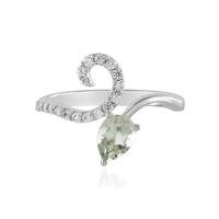 Green Amethyst Silver Ring