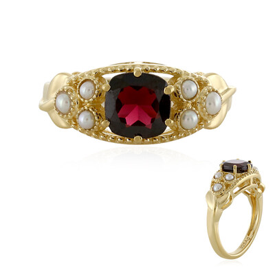 Indian Garnet Silver Ring