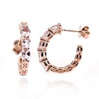 9K Unheated Pink Beryl Gold Earrings