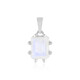 Rainbow Moonstone Silver Pendant