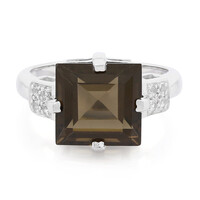 Smoky Quartz Silver Ring