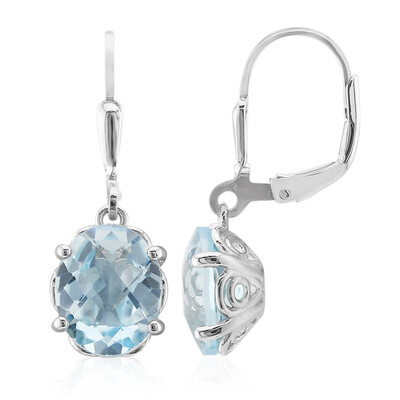 Sky Blue Topaz Silver Earrings