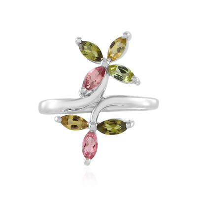 Fancy Tourmaline Silver Ring