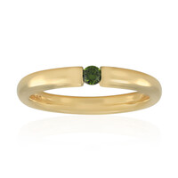 9K VS1 Green Diamond Gold Ring