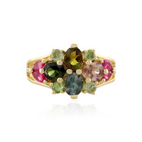 Fancy Tourmaline Silver Ring