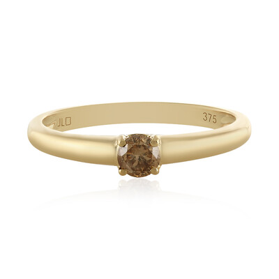 9K I3 Brown Diamond Gold Ring