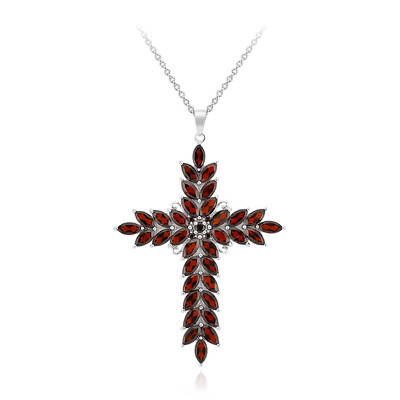 Garnet Silver Necklace