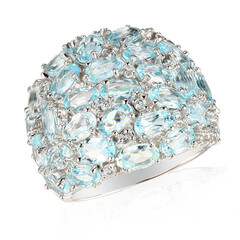 Sky Blue Topaz Silver Ring