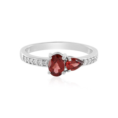 Mozambique Garnet Silver Ring