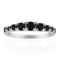 Black Sapphire Silver Ring