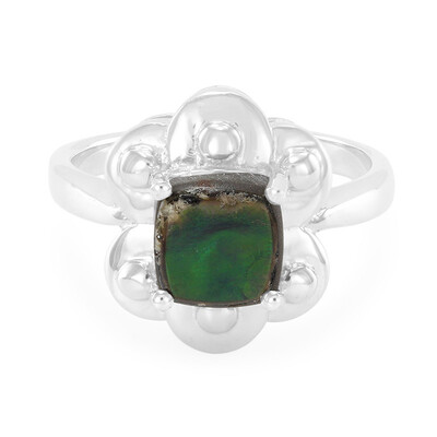 Ammolite Silver Ring