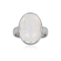 Bihar rainbow moonstone Silver Ring