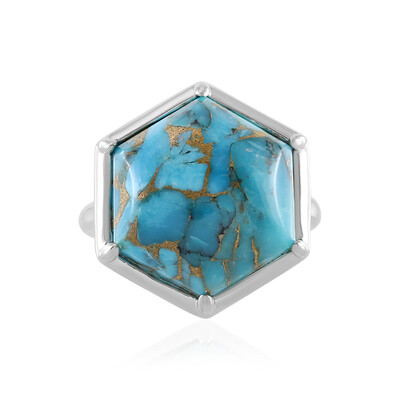 Mojave Blue Copper Turquoise Silver Ring (Faszination Türkis)