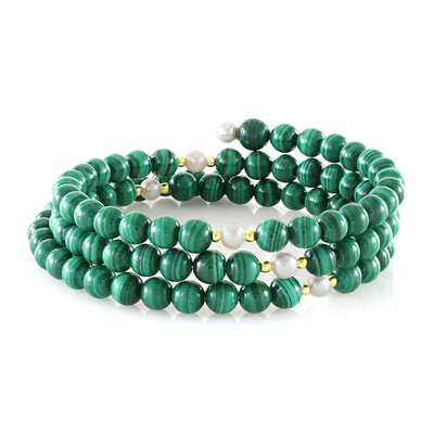 Malachite Steel Bangle (Riya)