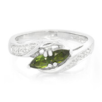 Cuprian Tourmaline Silver Ring