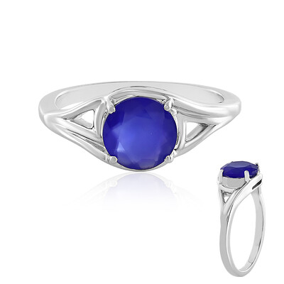 Blue Chalcedony Silver Ring