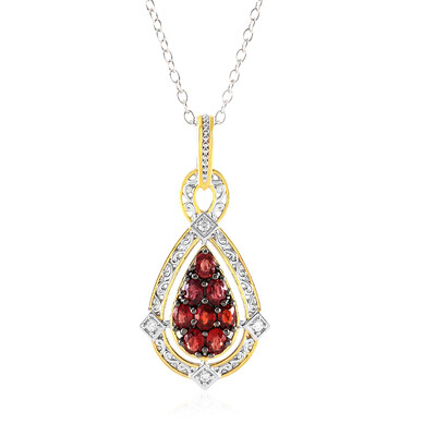 Tanzanian Ruby Silver Necklace (Gems en Vogue)