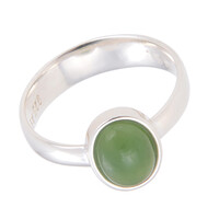 Nephrite Silver Ring