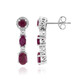 Ruby Silver Earrings