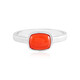 Red Ethiopian Opal Silver Ring (MONOSONO COLLECTION)