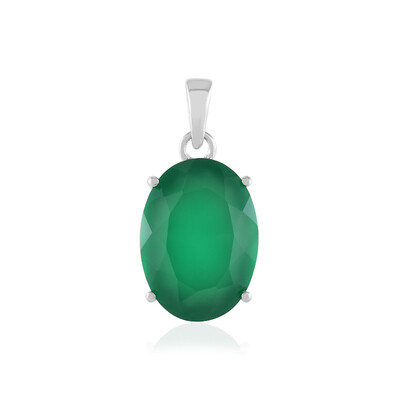 Green Onyx Silver Pendant