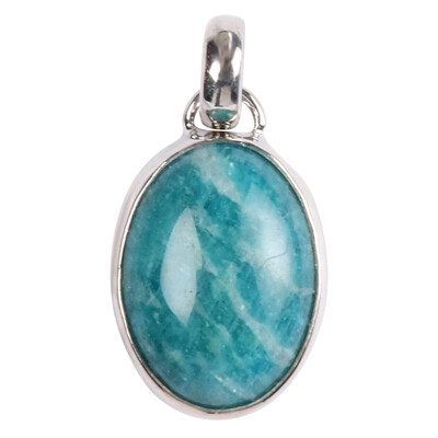 Amazonite Silver Pendant