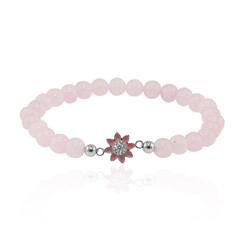 Rose Quartz Silver Bracelet