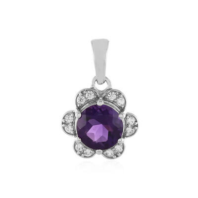 Siberian Amethyst Silver Pendant