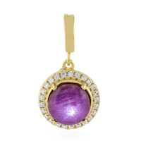 Channapatna Star Ruby Silver Pendant