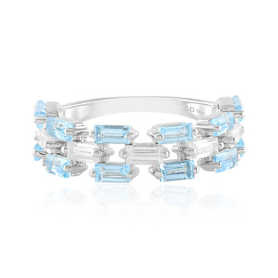 Swiss Blue Topaz Silver Ring