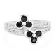 Black Spinel Silver Ring