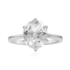 White Topaz Silver Ring