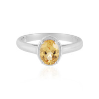 Yellow Beryl Silver Ring