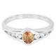 Orange Sapphire Silver Ring