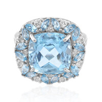 Sky Blue Topaz Silver Ring