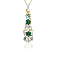 Zambian Emerald Silver Necklace (Gems en Vogue)