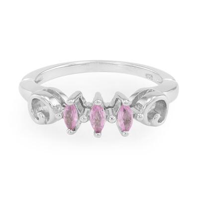 Ceylon Pink Sapphire Silver Ring